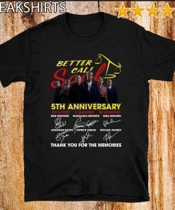 Better Call Saul 5th Anniversary Thank You For The Memories 2020 T-Shirt