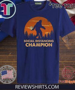Bigfoot Toilet Paper Social Distancing Champion Sunset Shirt T-Shirt
