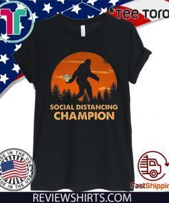 Bigfoot Toilet Paper Social Distancing Champion Sunset Shirt T-Shirt