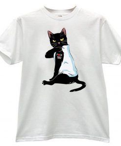 Black cat tattoo fuck you 2020 T-Shirt