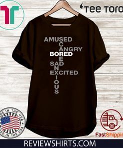 Bored Amused Angry Sad Excited Anxious Scared Ww Mood Official T-Shirt