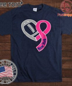 Breast Cancer Awareness New York Football T-Shirt