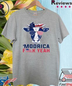 Cow American Flag Mooric Fuck Yeah Official T-Shirt