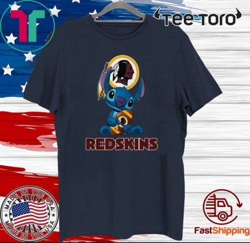 Disney Stitch Hug Washington Redskins Logo Official T-Shirt