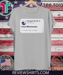 D’angelo Russell Tweet I Love Minnesota 2020 T-Shirt