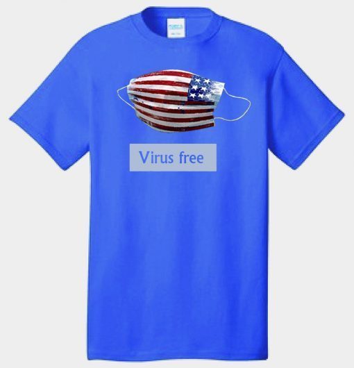 Gafeng Virus Free American Flag Masks Printed Official T-Shirt