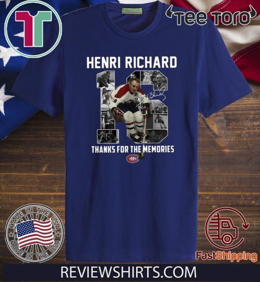 Henri Richard 16 thanks for time the memories Official T-Shirt