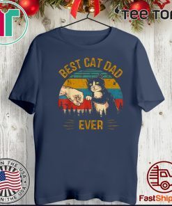 Best Cat Dad Ever Paw Fist Bump Fit Vintage T-Shirt