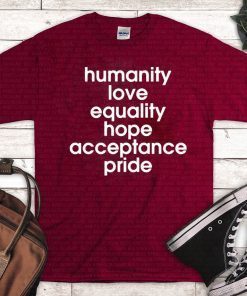 Humanity Love Equality Hope Pride Official T-Shirt