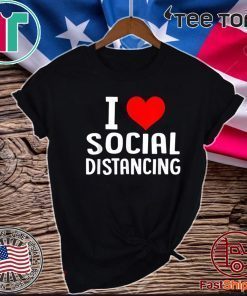 I Love Social Distancing Virus Introvert T-Shirt