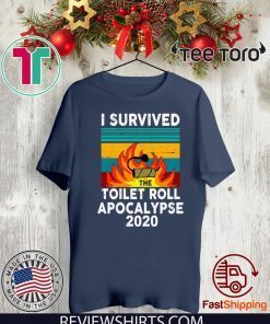 vintage I survived the fire toilet paper apocalypse 2020 T-Shirt