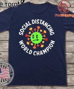 Introvert Virus Social Distancing World Champion 2020 T-Shirt