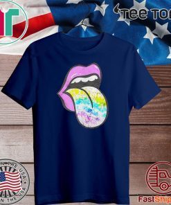 Lavender rose lips Tie Dye tongue out Pastel Spring Official Shirt