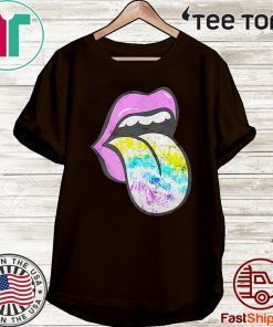 Lavender rose lips Tie Dye tongue out Pastel Spring Official Shirt