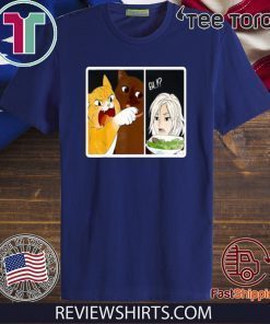 Madoka Yelling And Garfield Woman Cat Meme For T-Shirt