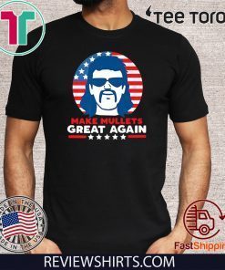 Make Mullets Great Again Vintage 80s Hair Party USA Dark Premium Official T-Shirt