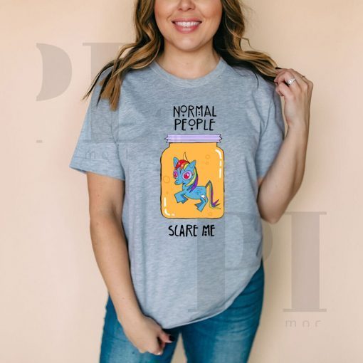 Normal People Scare Me Unicorn Official T-Shirt