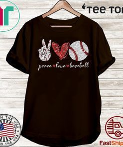 Peace Love Baseball Funny T-Shirt