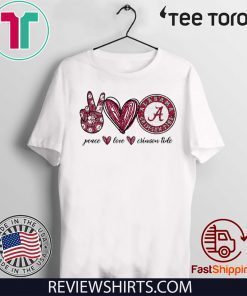 Peace Love Crimson Tide Tee Shirt