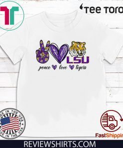 Peace Love LSU Official T-Shirt