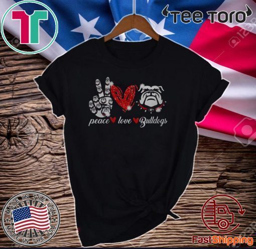 Official Peace love Bulldogs T-Shirt