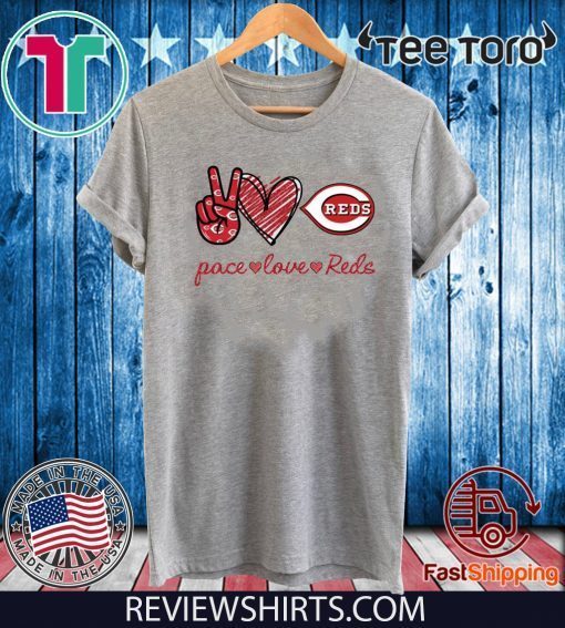 Peace love Cincinnati Reds Tee Shirt