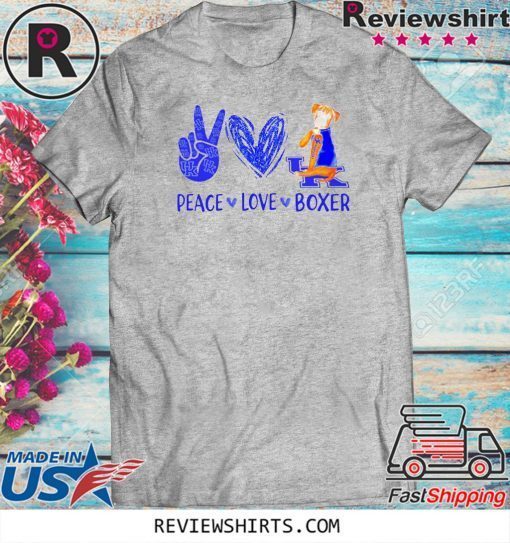 Peace love boxer UK Kentucky tattoo Official T-Shirt