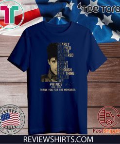 Prince 1958-2016 Signature Lets Go Crazy Lyrics Dearly Beloved Original T-Shirt