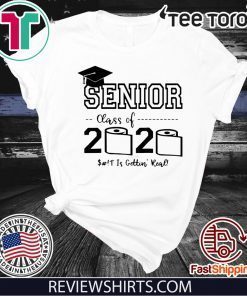 Senior Class of 2020 Shit Is Gettin' Real Graduate Raglan Baseball For T-Shirt