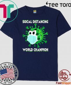 Social Distancing World Champion Introvert Virus Gift T-Shirt