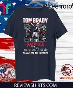 Tom Brady thank you for the memories Official T-Shirt