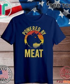Vintage Powered By Meat Carnivore Meat Eater Official T-Shirt