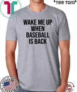 Original Wake Me Up When Baseball Is Back T-Shirt