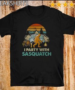 I party with Sasquatch vintage 2020 T-Shirt