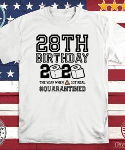 28th Birthday Shirt, Quarantine Shirts The One Where I Was Quarantined 2020 Shirt – 28th Birthday 2020 #Quarantined Shirts