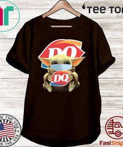 BABY YODA MASK HUG DAIRY QUEEN FOR T-SHIRT