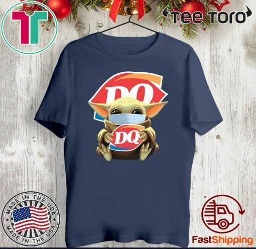 BABY YODA MASK HUG DAIRY QUEEN FOR T-SHIRT