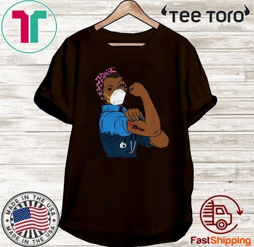 BLACK STRONG WOMAN MASK NURSE 2020 CORONAVIRUS SHIRT