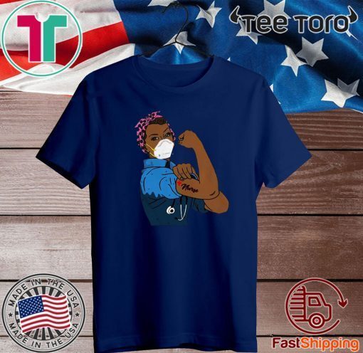 BLACK STRONG WOMAN MASK NURSE 2020 CORONAVIRUS SHIRT