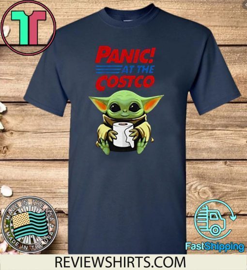 Baby Yoda Hug Paper Toilet Panic At The Costco Coronavirus Shirt