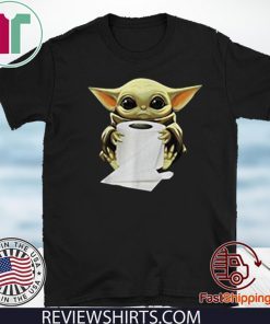 Baby Yoda Hug Toilet Paper Coronavirus Tee Shirts