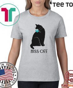 Black Cat Covid Hiss Off Tee Shirts