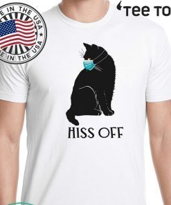 Black Cat Covid Hiss Off Tee Shirts