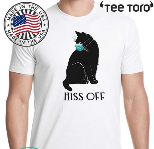 Black Cat Covid Hiss Off Tee Shirts