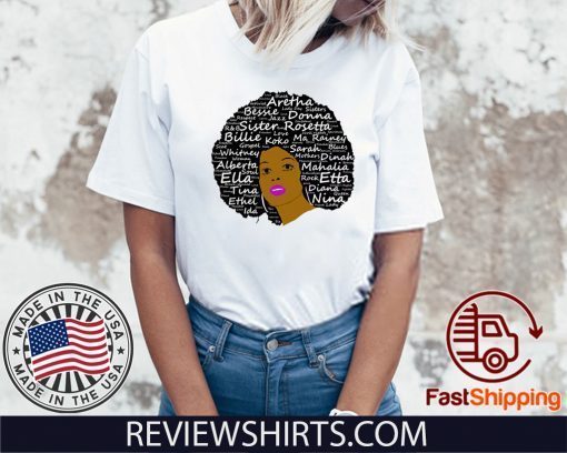 Black History Month Powerful Singers Natural Hair Official T-Shirt