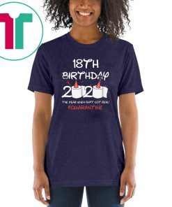 Born in 2002 Birthday Gift 18th Birthday 2020 The Year When Shit Got Real Quarantined Shirt Social Distancing Shirt