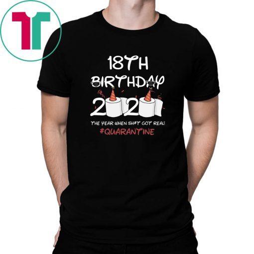 Born in 2002 Birthday Gift 18th Birthday 2020 The Year When Shit Got Real Quarantined Shirt Social Distancing Shirt