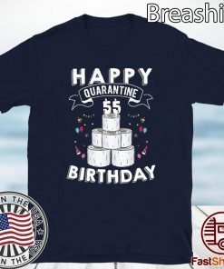 55th Birthday Social Distancing T-Shirt - Quarantine Birthday 55 Years Old Tee Shirts