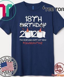 18th Birthday 2020 #Quarantine Shirt - Toilet Paper 18th Birthday T-Shirt
