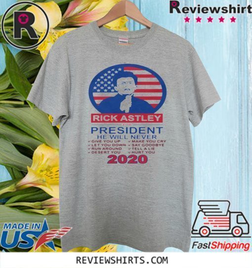 Rick Astley For President 2020 Sublimated Presidential Race For T-Shirt